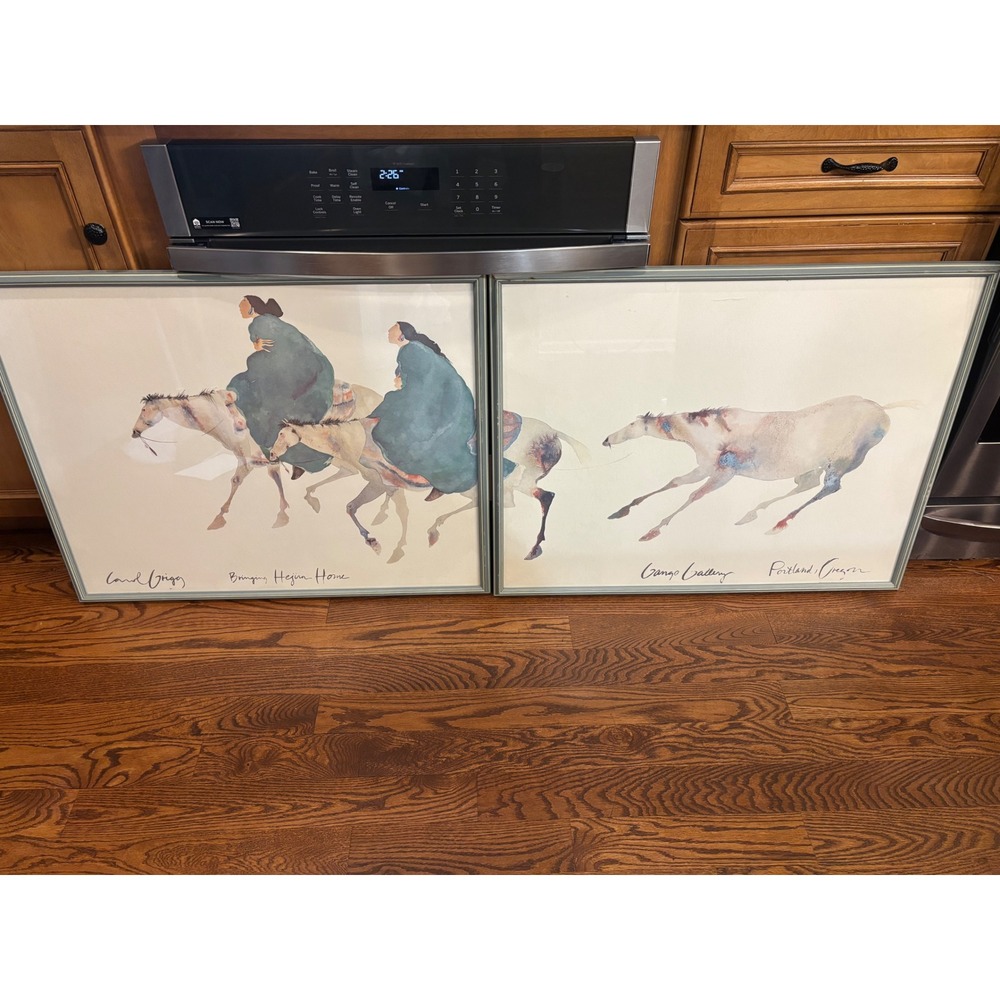 Part 2 - Carol Grigg Bringing Hejira Home Native American Art Framed Print 33x26